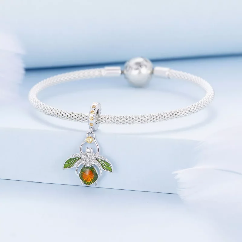 (imagen para) Pendiente de abeja de limón estilo Pandora - Encanto BSC882 - Ver 3