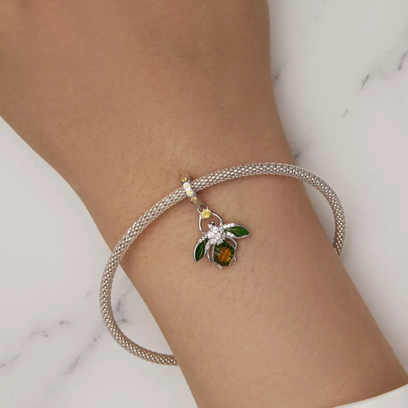(imagen para) Pendiente de abeja de limón estilo Pandora - Encanto BSC882 - Ver 6