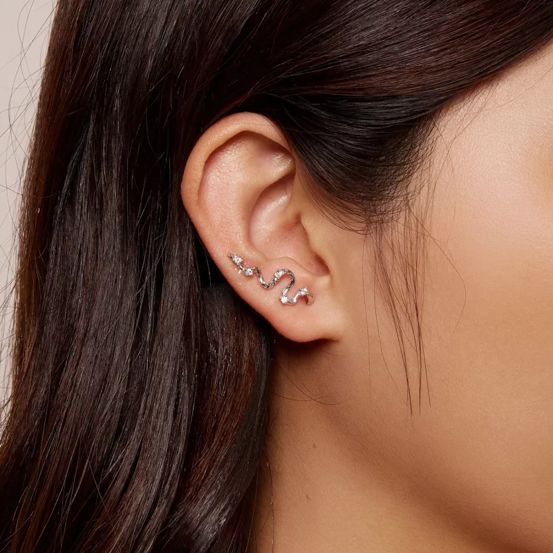(imagen para) Pendientes de botón estilo Pandora con textura de líneas - SCE1599 - Ver 6