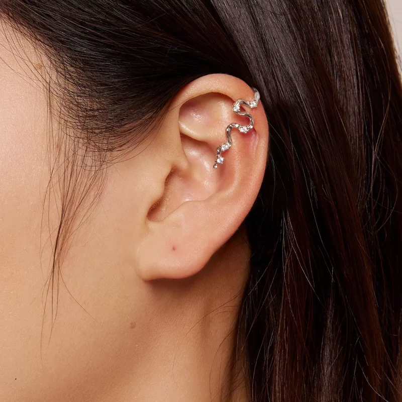 (imagen para) Pendientes de botón estilo Pandora con textura de líneas - SCE1599 - Ver 7