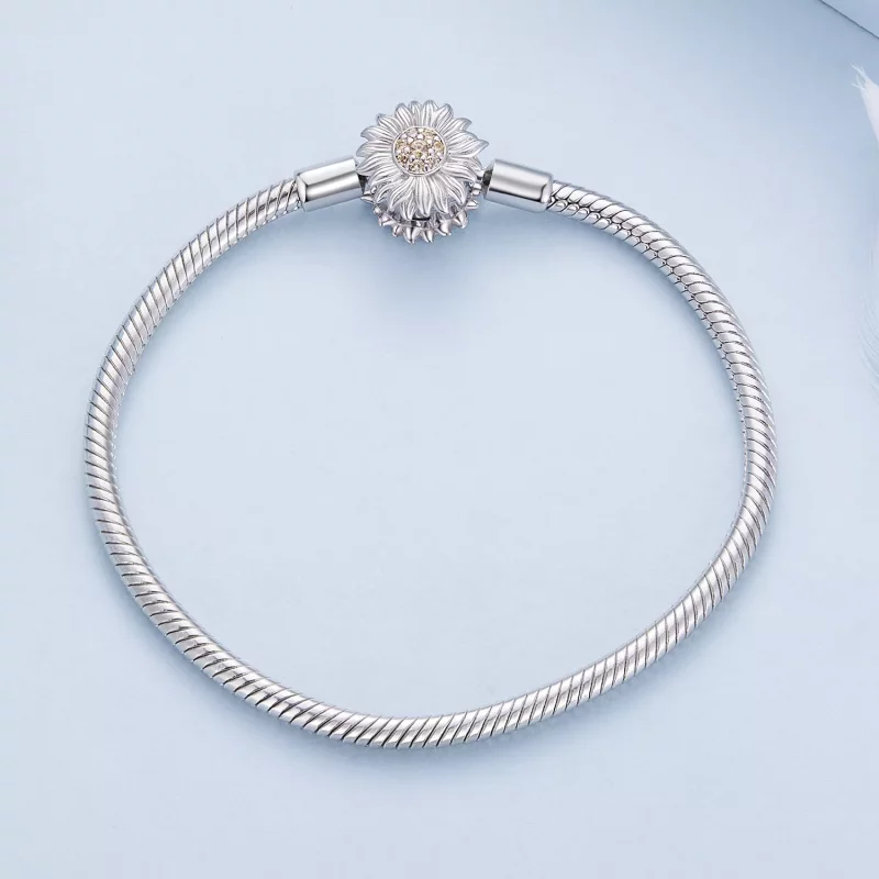 (imagen para) Pulsera de cadena básica estilo Pandora con girasoles - BSB123 - Ver 3