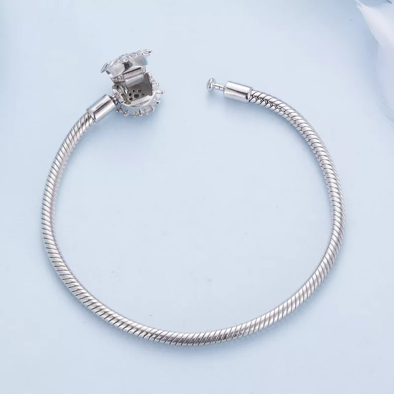 (imagen para) Pulsera de cadena básica estilo Pandora con girasoles - BSB123 - Ver 4