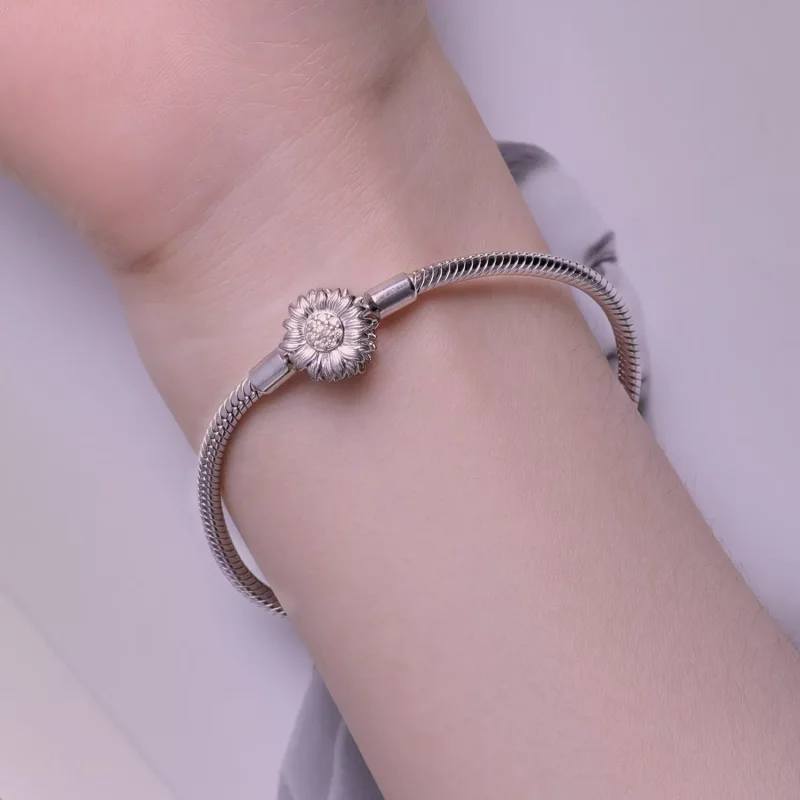 (imagen para) Pulsera de cadena básica estilo Pandora con girasoles - BSB123 - Ver 6