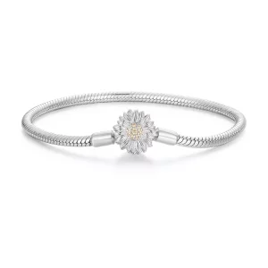 (imagen para) Pulsera de cadena básica estilo Pandora con girasoles - BSB123