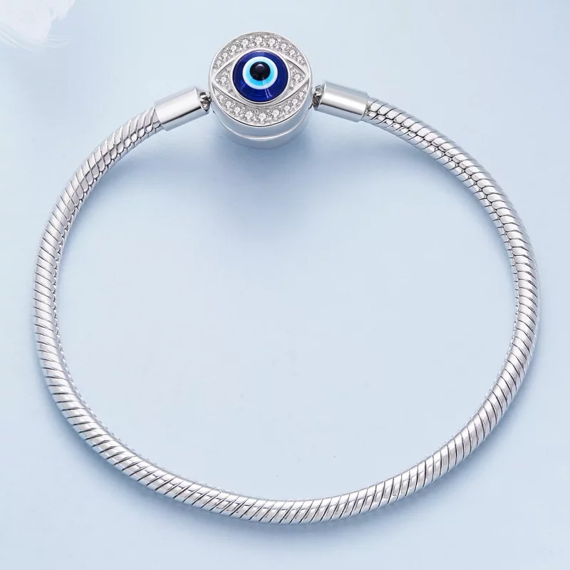 (imagen para) Pulsera de cadena básica estilo Pandora con ojo de diablo - BSB122 - Ver 3