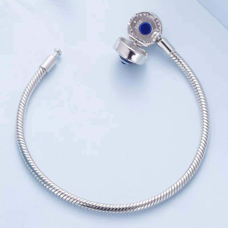 (imagen para) Pulsera de cadena básica estilo Pandora con ojo de diablo - BSB122 - Ver 4