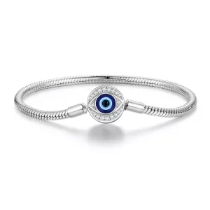 (imagen para) Pulsera de cadena básica estilo Pandora con ojo de diablo - BSB122