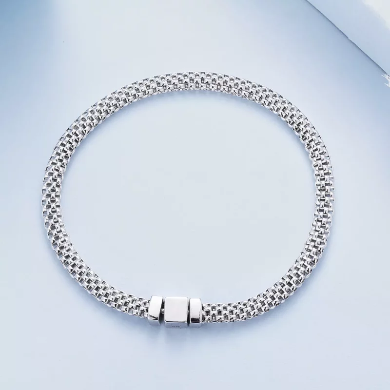 (imagen para) Pulsera de cadena tejida estilo Pandora - BSB124 - Ver 2