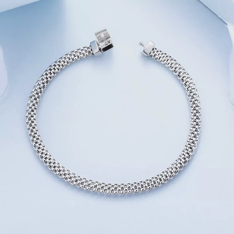 (imagen para) Pulsera de cadena tejida estilo Pandora - BSB124 - Ver 3