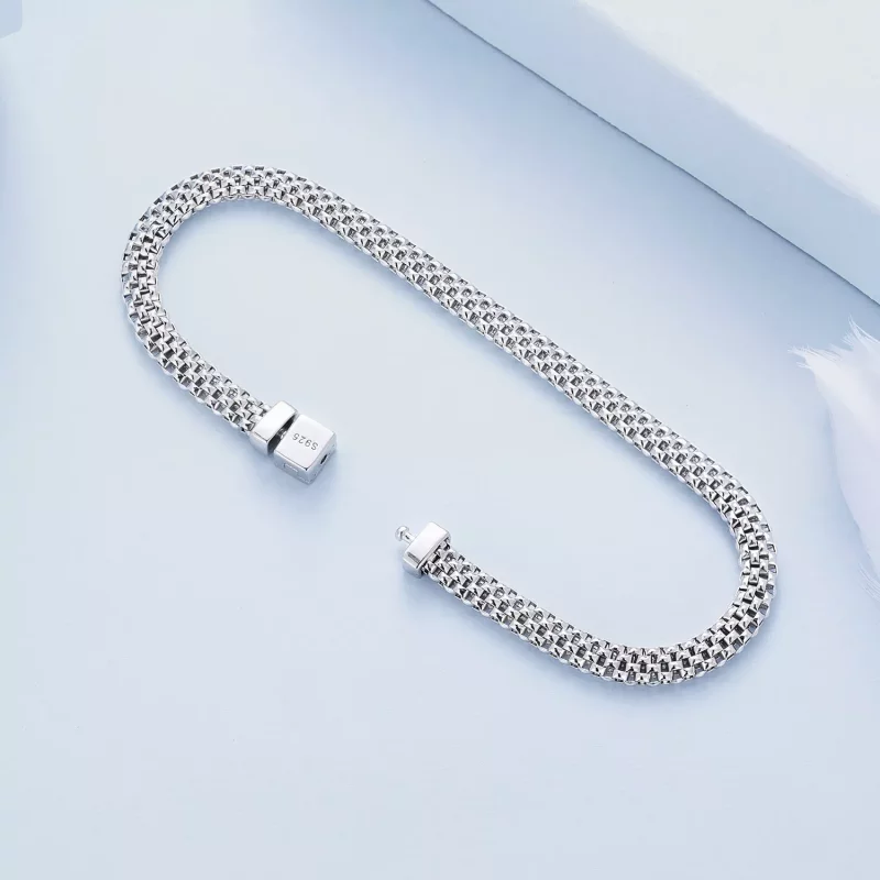 (imagen para) Pulsera de cadena tejida estilo Pandora - BSB124 - Ver 4