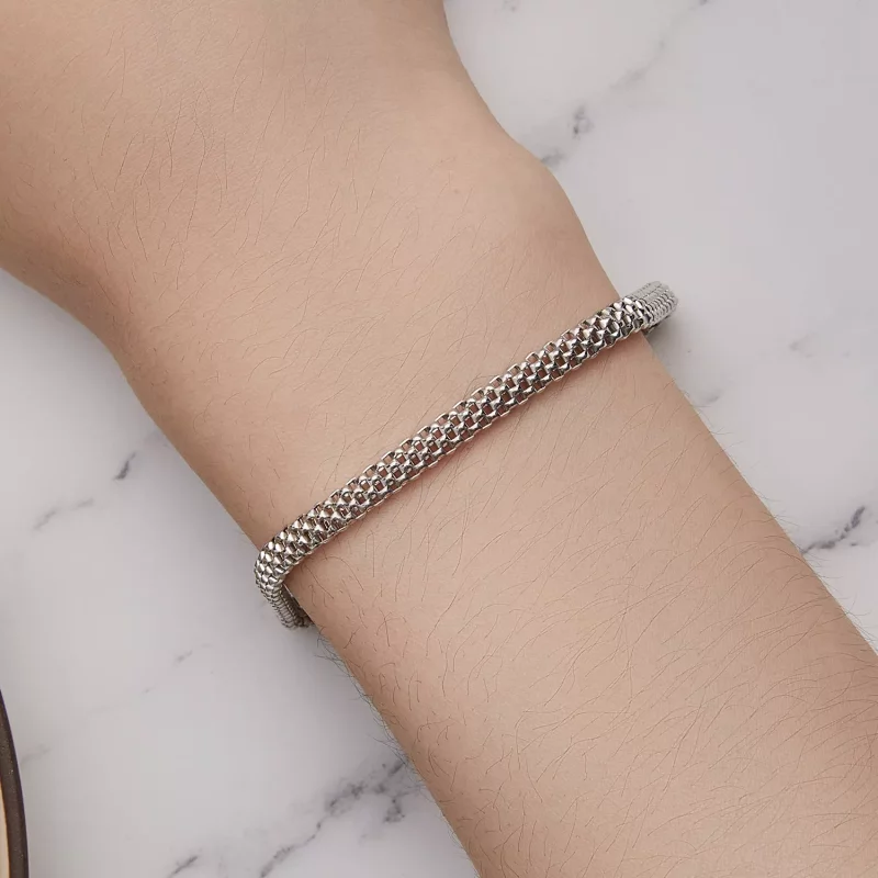 (imagen para) Pulsera de cadena tejida estilo Pandora - BSB124 - Ver 5