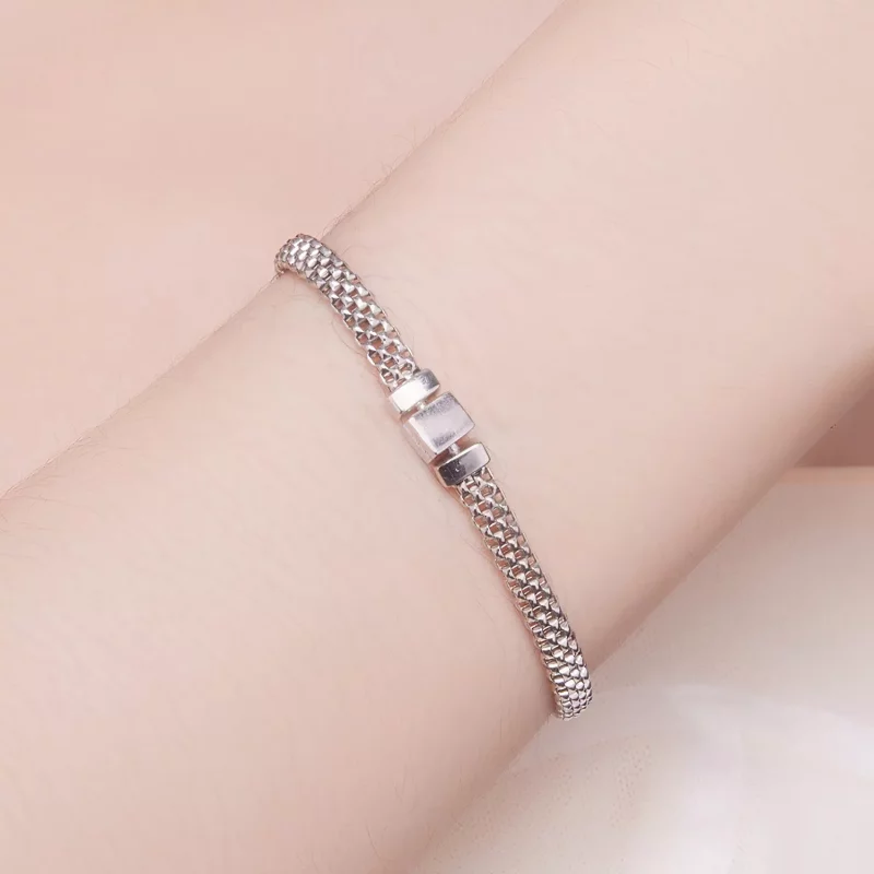 (imagen para) Pulsera de cadena tejida estilo Pandora - BSB124 - Ver 7