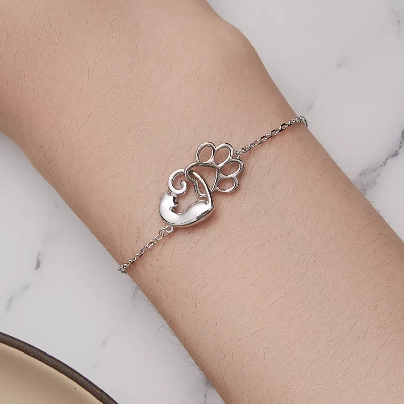 (imagen para) Pulsera de estilo Pandora con lindo gato - SCB253 - Ver 5
