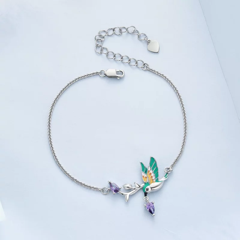 (imagen para) Pulsera de Estilo Pandora con Martín Pescador - BSB126 - Ver 2