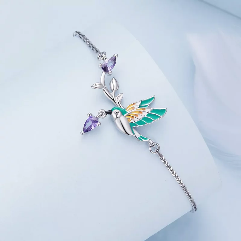 (imagen para) Pulsera de Estilo Pandora con Martín Pescador - BSB126 - Ver 3