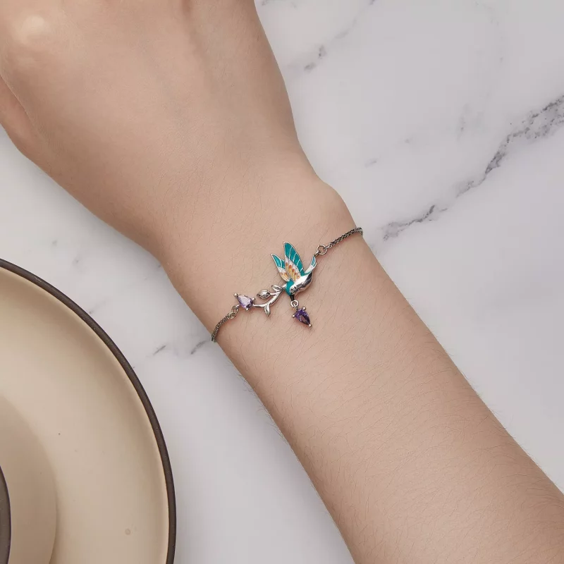 (imagen para) Pulsera de Estilo Pandora con Martín Pescador - BSB126 - Ver 6