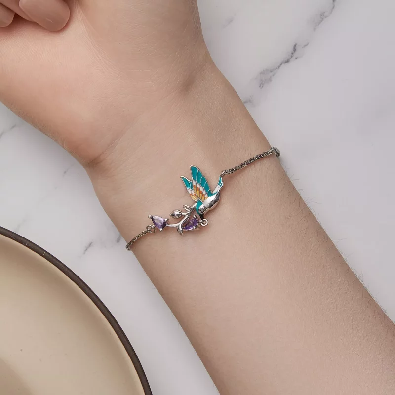(imagen para) Pulsera de Estilo Pandora con Martín Pescador - BSB126 - Ver 7