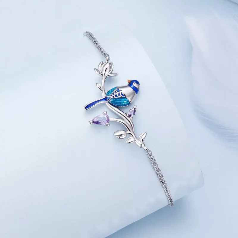 (imagen para) Pulsera de estilo Pandora con Martín Pescador - BSB127 - Ver 3