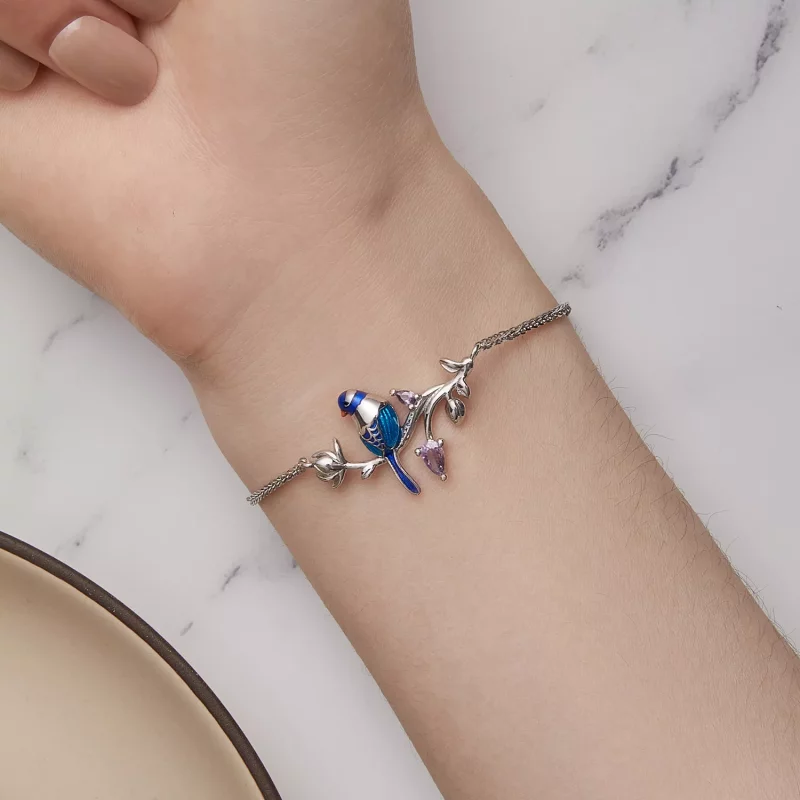 (imagen para) Pulsera de estilo Pandora con Martín Pescador - BSB127 - Ver 7