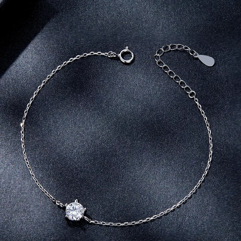 (imagen para) Pulsera de Moissanita con estilo Pandora - MSB001 - Ver 3