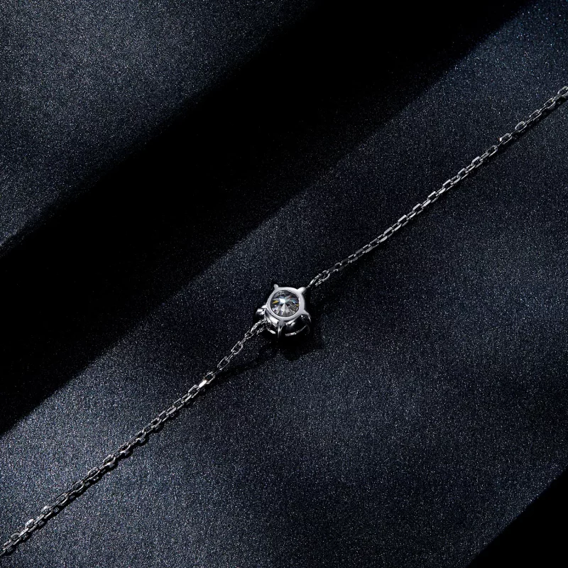 (imagen para) Pulsera de Moissanita con estilo Pandora - MSB001 - Ver 4