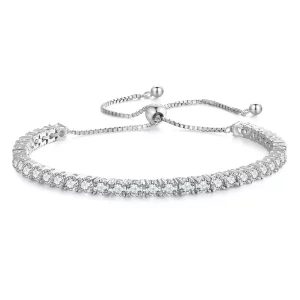 Pulsera de Moissanita Fina estilo Pandora - MSB005 (imagen para) Pulsera de Moissanita Fina estilo Pandora - MSB005