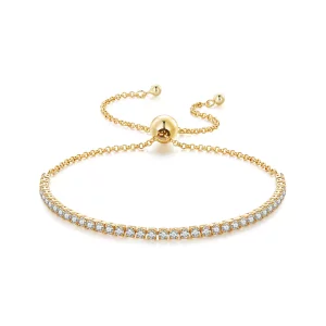 (imagen para) Pulsera estilo Pandora Plateada en Oro con cariño - SCB029-B