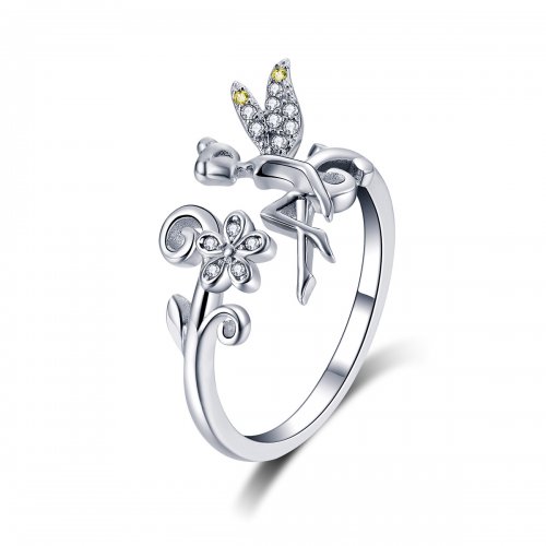 Anillo abierto de estilo Pandora con espíritu primaveral - BSR025