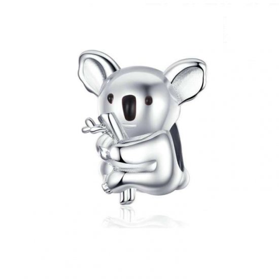 Charm de Oso Koala de Plata al Estilo de Pandora - BSC093 - Haga click en la imagen para cerrar