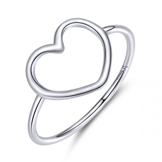 Anillo de corazón plateado estilo Pandora - SCR641 - Haga click en la imagen para cerrar
