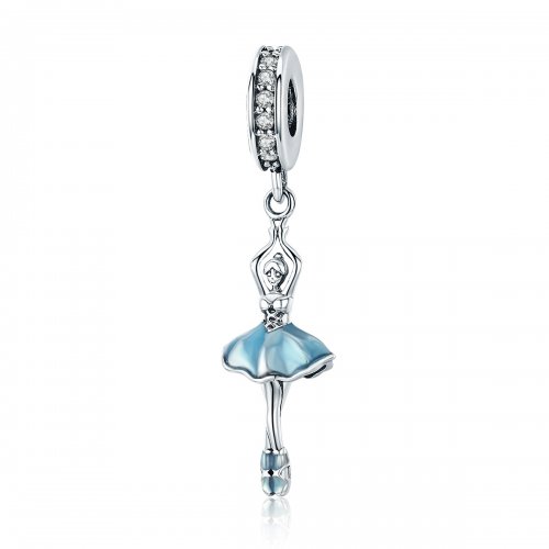 Estilo Pandora Plata Bailarina Colgante - SCC514