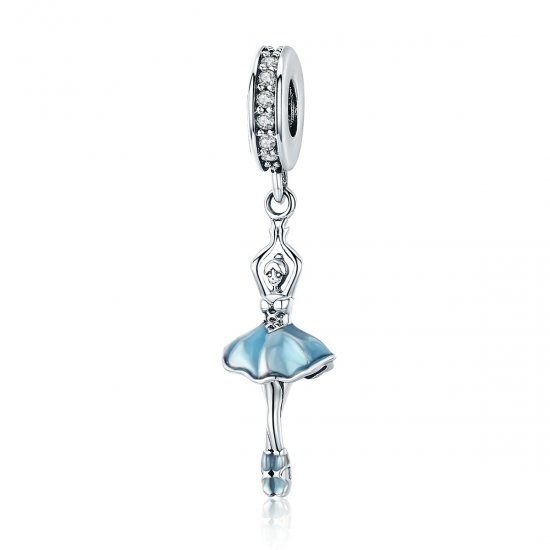 Estilo Pandora Plata Bailarina Colgante - SCC514 - Haga click en la imagen para cerrar