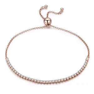Estilo Pandora Pulsera de Tenis Deslizable Acompañante Elegante Chapada en Oro - SCB046 (imagen para) Estilo Pandora Pulsera de Tenis Deslizable Acompañante Elegante Chapada en Oro - SCB046