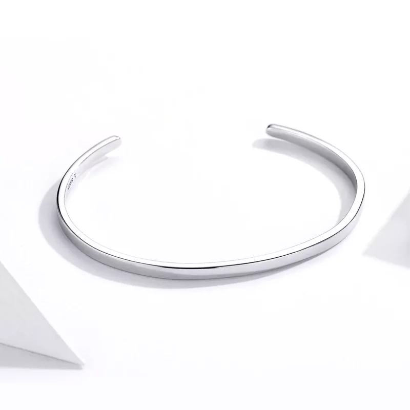 (imagen para) Pulsera abierta estilo Pandora de plata con mensaje "Nada es imposible" - SCB160 - Ver 4