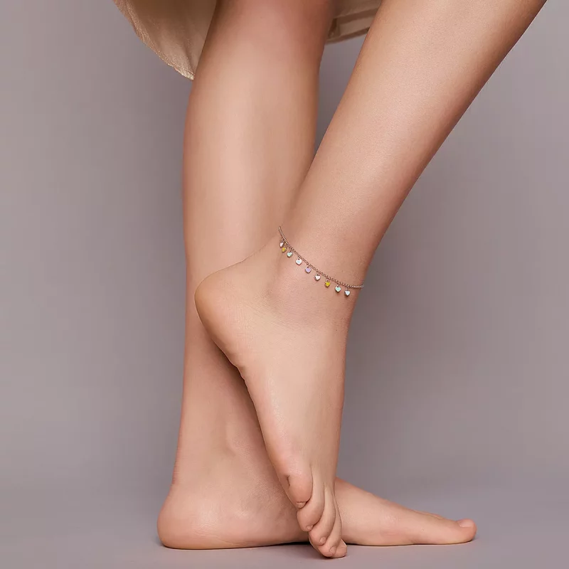 (imagen para) Pulsera de amor arcoíris plateada al estilo de Pandora - SCT020 - Ver 5