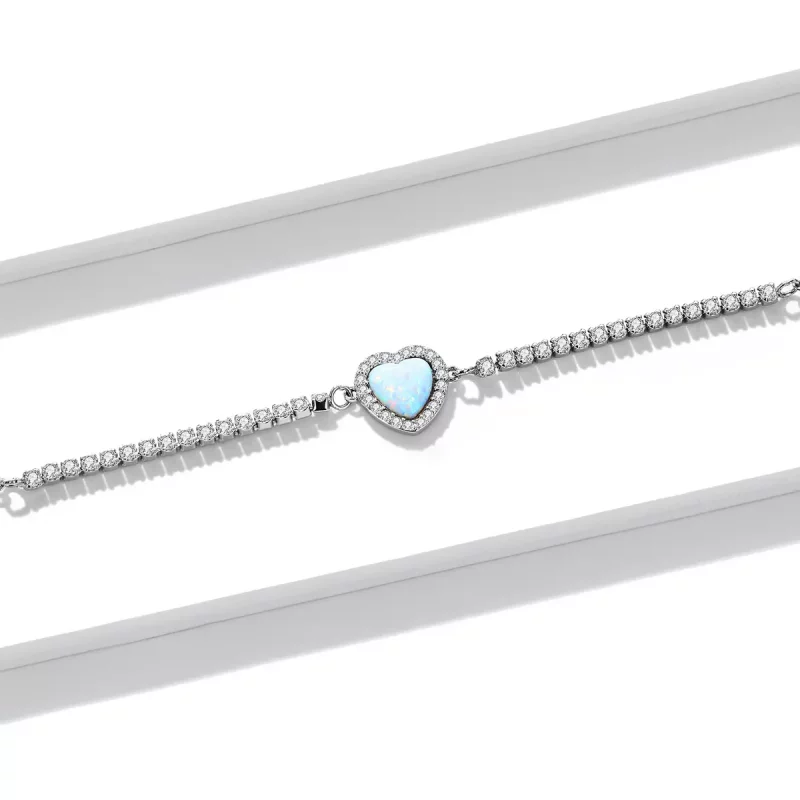 (imagen para) Pulsera de amor con estilo Pandora y opalos - BSB086 - Ver 4