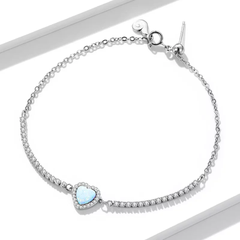 (imagen para) Pulsera de amor con estilo Pandora y opalos - BSB086 - Ver 5