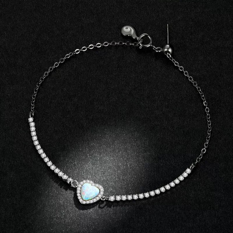 (imagen para) Pulsera de amor con estilo Pandora y opalos - BSB086 - Ver 6