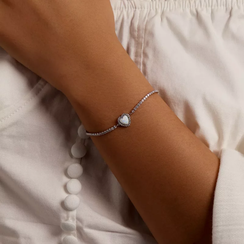 (imagen para) Pulsera de amor con estilo Pandora y opalos - BSB086 - Ver 9