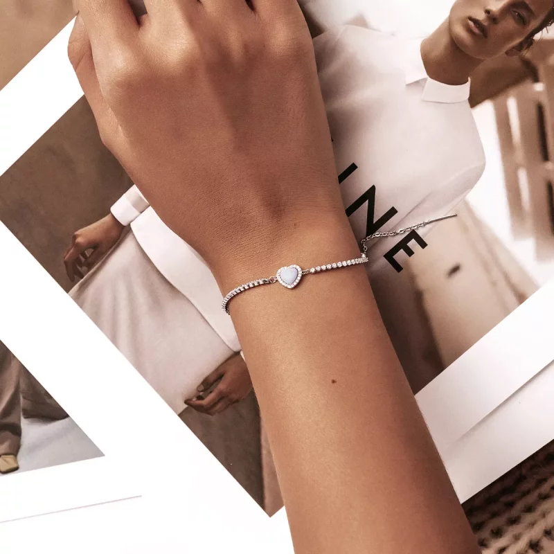 (imagen para) Pulsera de amor con estilo Pandora y opalos - BSB086 - Ver 10