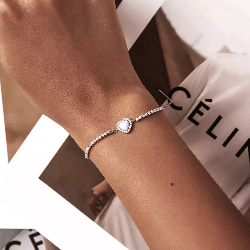 (imagen para) Pulsera de amor con estilo Pandora y opalos - BSB086 - Ver 11