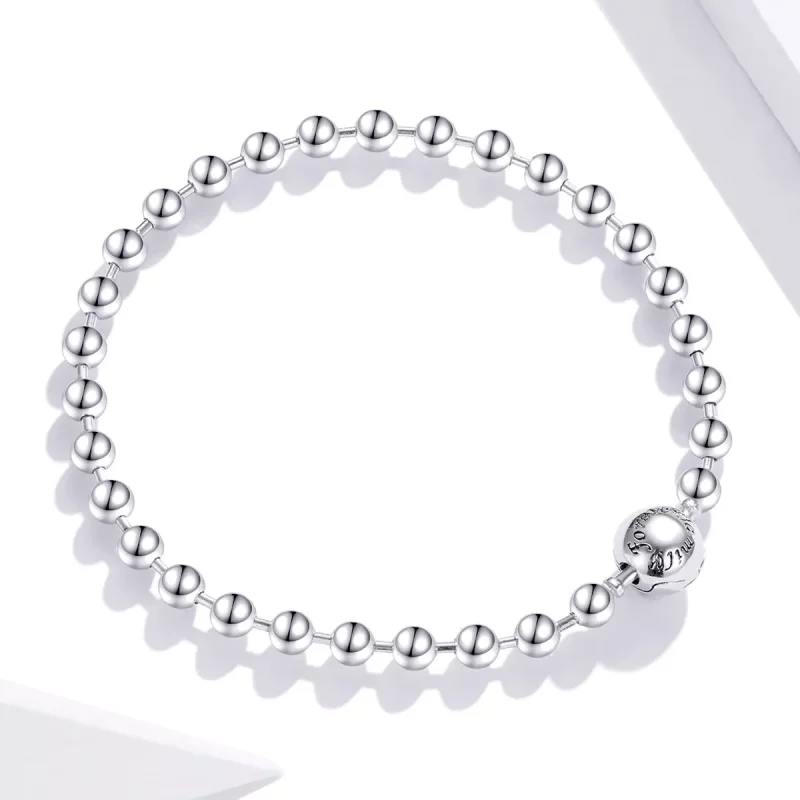(imagen para) Pulsera de Bola de Plata de Estilo Pandora - SCB208 - Ver 3