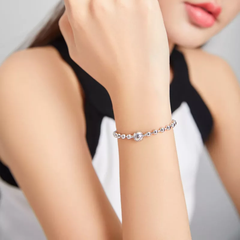 (imagen para) Pulsera de Bola de Plata de Estilo Pandora - SCB208 - Ver 7