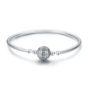 Pulsera de cadena delicada estilo Pandora en plata - SCB062 (imagen para) Pulsera de cadena delicada estilo Pandora en plata - SCB062