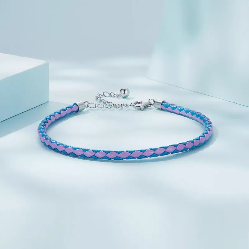 (imagen para) Pulsera de Cuero Simple Estilo Pandora - SCB243-CF - Ver 2
