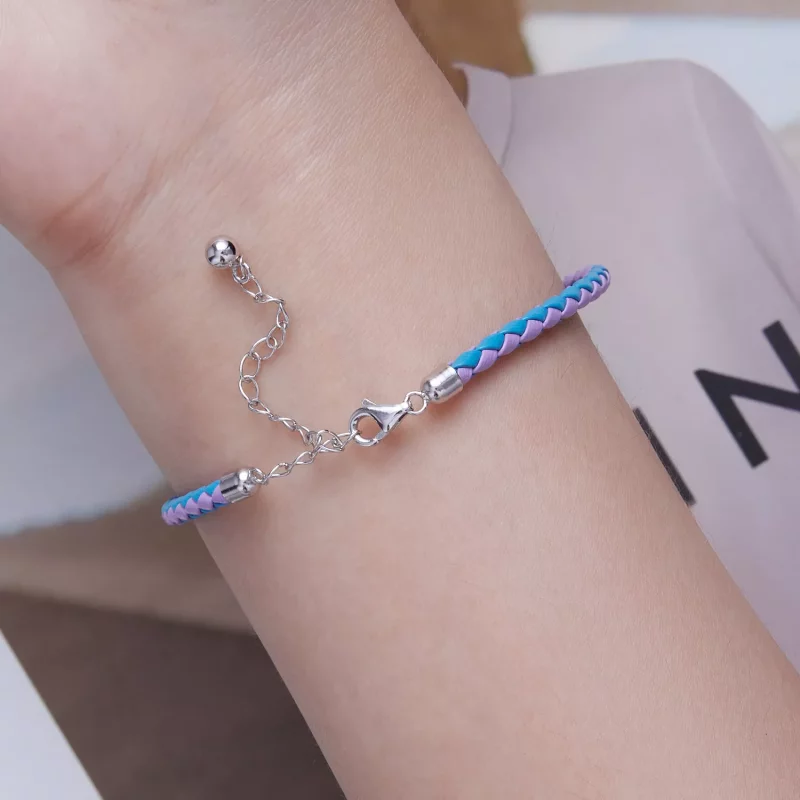 (imagen para) Pulsera de Cuero Simple Estilo Pandora - SCB243-CF - Ver 6