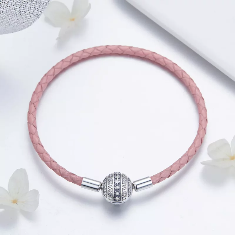 (imagen para) Pulsera de Emoción Femenina de Cuero al Estilo Pandora - SCB114 - Ver 2