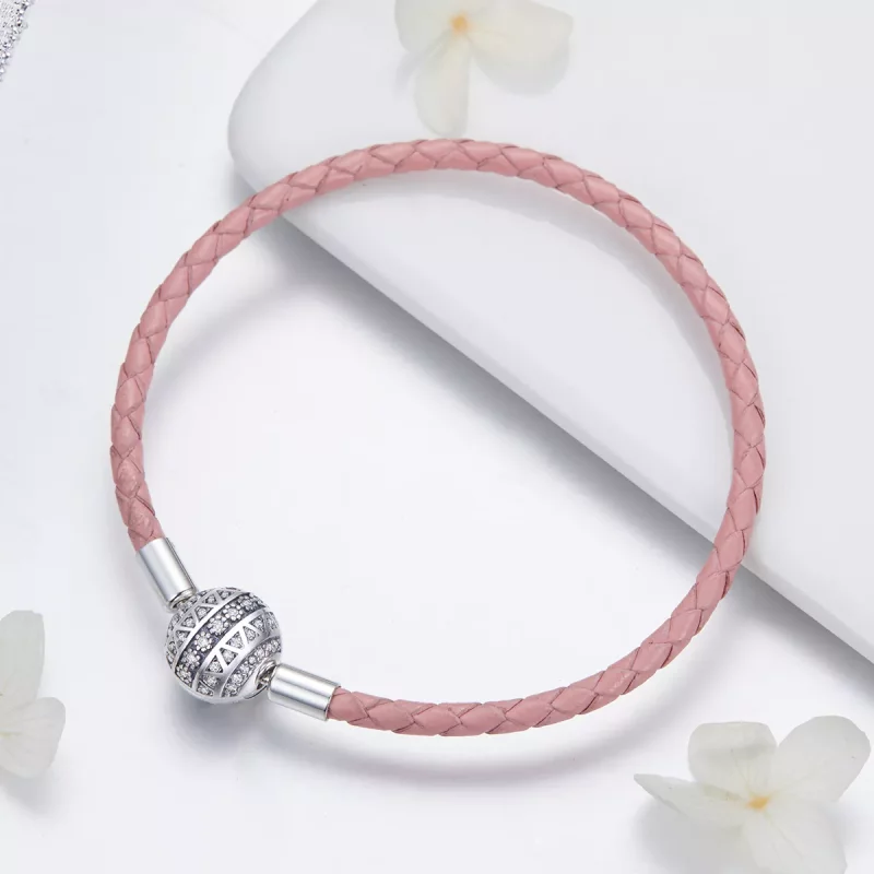 (imagen para) Pulsera de Emoción Femenina de Cuero al Estilo Pandora - SCB114 - Ver 3