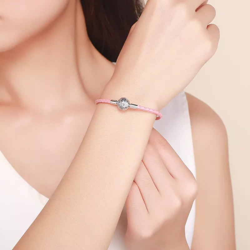 (imagen para) Pulsera de Emoción Femenina de Cuero al Estilo Pandora - SCB114 - Ver 5