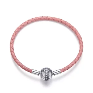 (imagen para) Pulsera de Emoción Femenina de Cuero al Estilo Pandora - SCB114